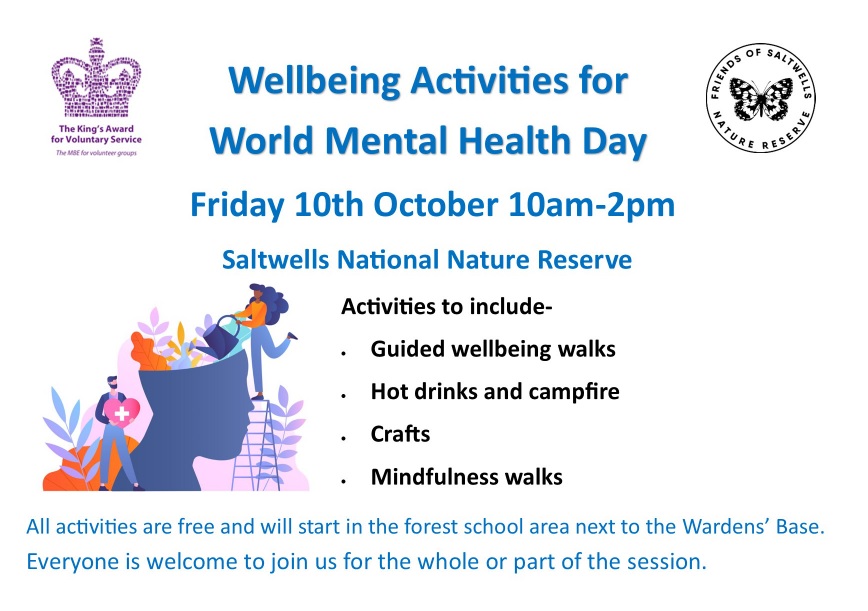 Friends of Saltwells Nature Reserve - Wellbeing Activities for World Mental Health Day